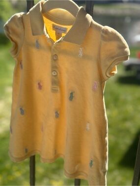 6M Ralph Lauren Infant Yellow Logo Dress